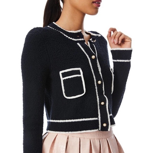 Alice + Olivia Sweaters - Alice and Olivia Rhoda Cropped Cardigan Sweater size small